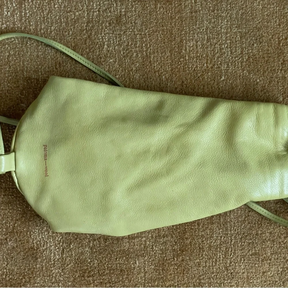 Paloma Wool Tassel Drawstring Pouch Bag - Green